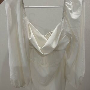 Princess Polly White Dress with Zip Detail